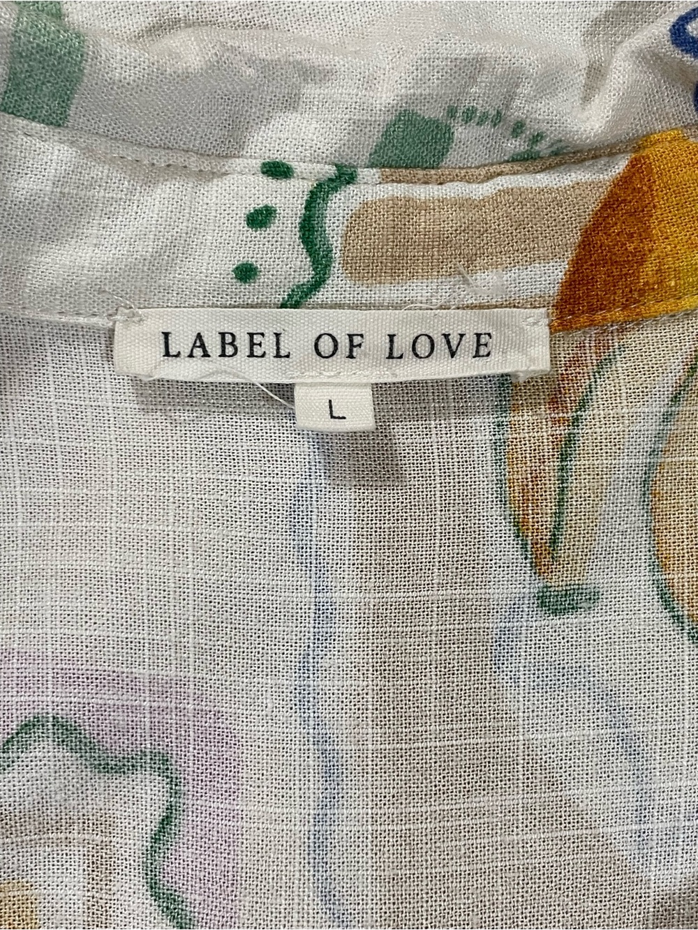 Label of Love Italian Linen Blend Italian Lemon Print “ La dolce vita” Romper - Picture 2 of 11